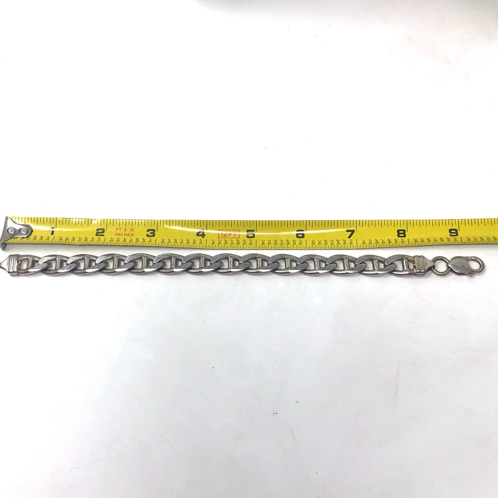 Vintage Sterling Mariner Heavy Chain Bracelet 45g - Picture 6 of 8